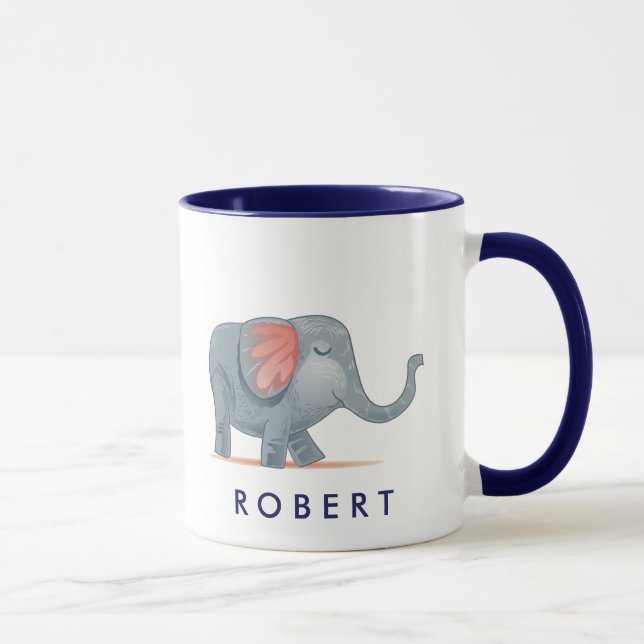 Caneca Belo Elefante Personalizou seu nome (Direita)