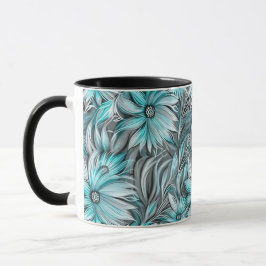Caneca Belo Impressão Floral Azul