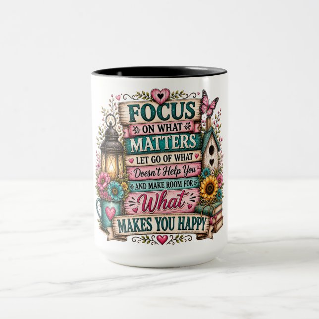 Caneca Belo Inspirador Foco no que Importa (Centro)
