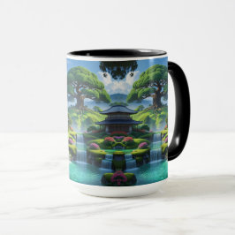 Caneca Belo jardim paisagístico