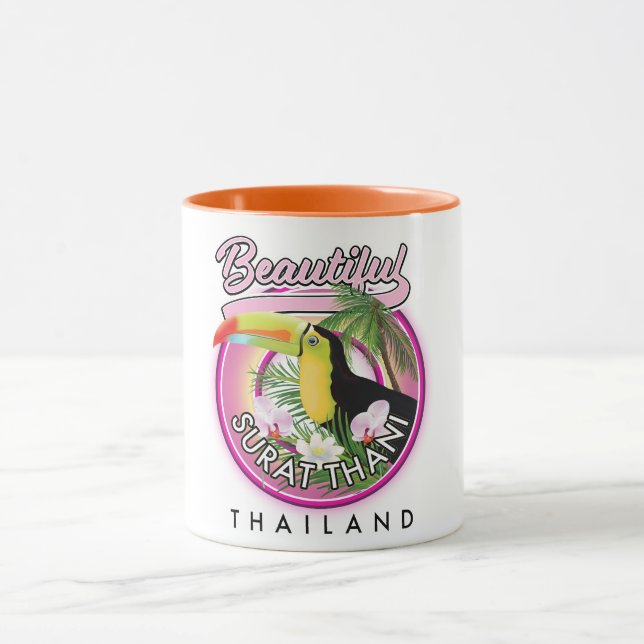 Caneca Belo logotipo de Surat Thani Tailândia (Centro)