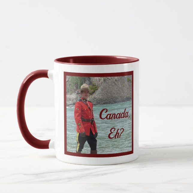 Caneca Belo Monte Feliz Dia do Canadá Foto Engraçada (Esquerda)