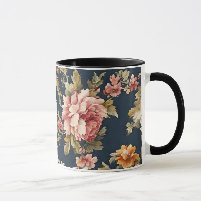 Caneca Belo Padrão Floral Italiano (Direita)