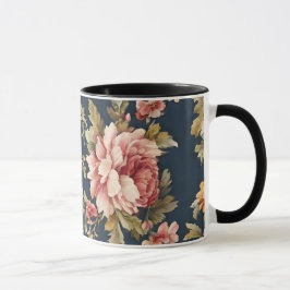 Caneca Belo Padrão Floral Italiano