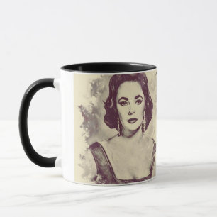 Caneca Belo retrato de Elizabeth Taylor