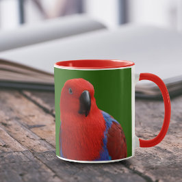 Caneca Belo "Senhora em Vermelho" Eclectus Parrot