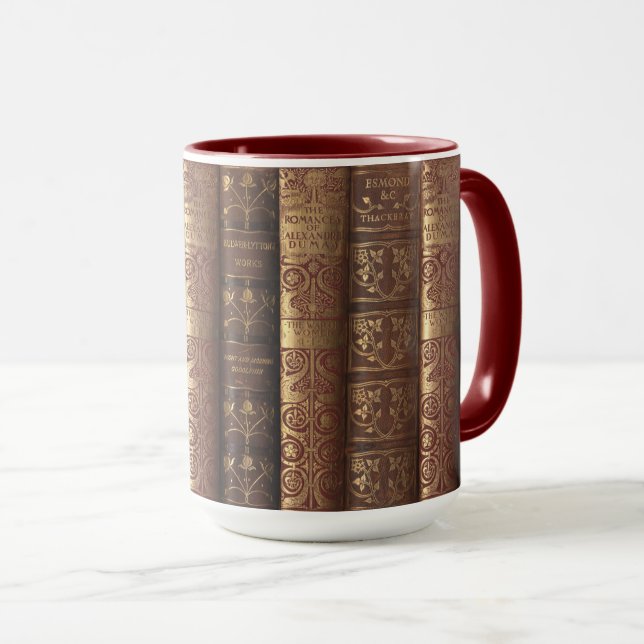 Caneca Belos Livros Antigos (Dumas) (Frente Esquerda)