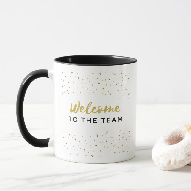 Caneca Bem-vindo à Equipe Novo Emprego Empregado Bem-vind (Com Donut)