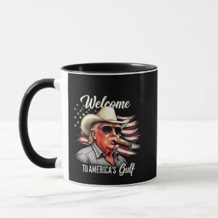 Caneca Bem-vindos à América do Golfo Trump East Cost do M