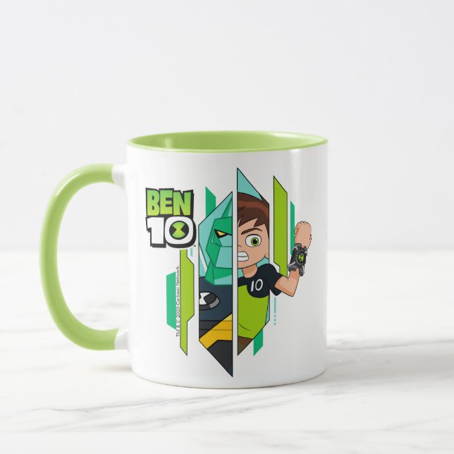 Caneca Ben 10 Transformação de DNA Diamondhead (Esquerda)