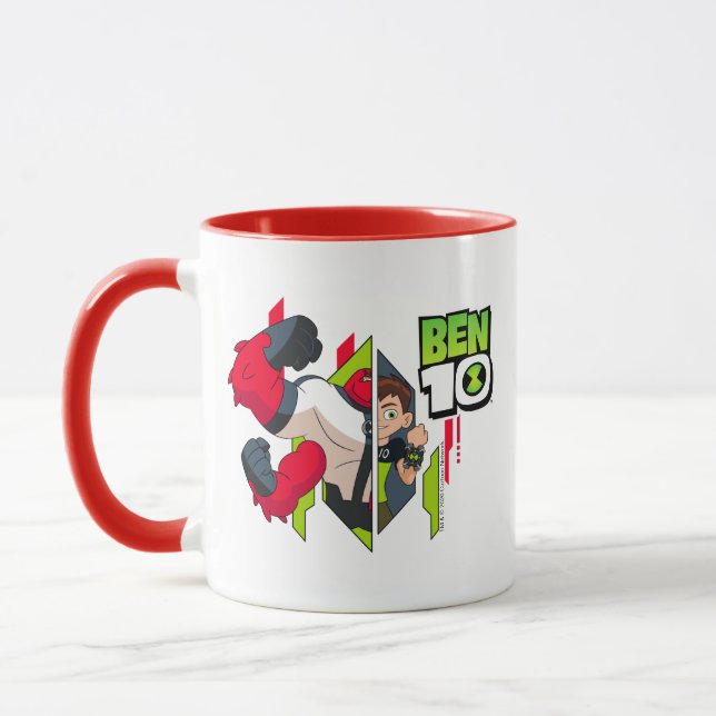 Caneca Ben 10 Transformação de DNA em Quatro Braços (Esquerda)