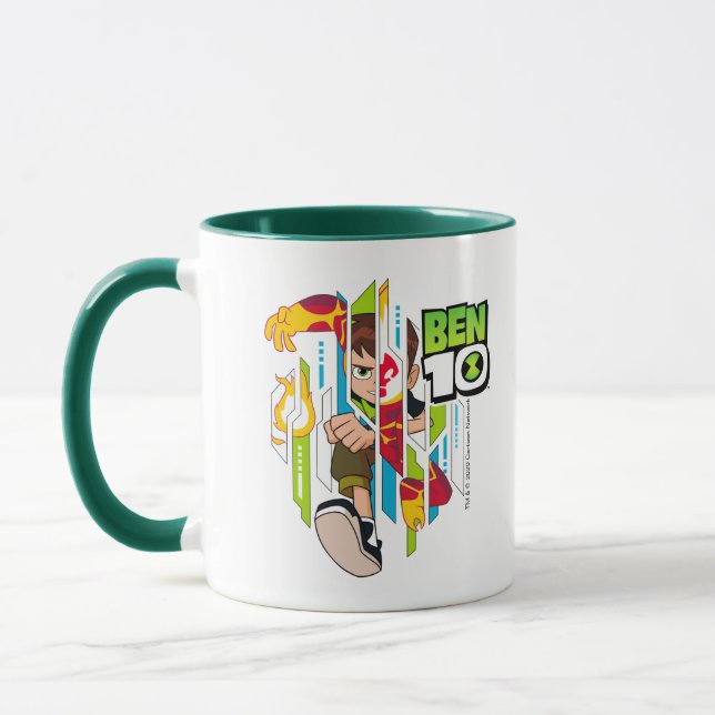 Caneca Ben 10 Transformação do DNA do Heatblast (Esquerda)