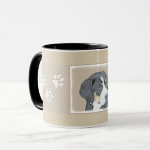 Caneca Bernese Mountain Dog Puppy Painting - Arte Origina
