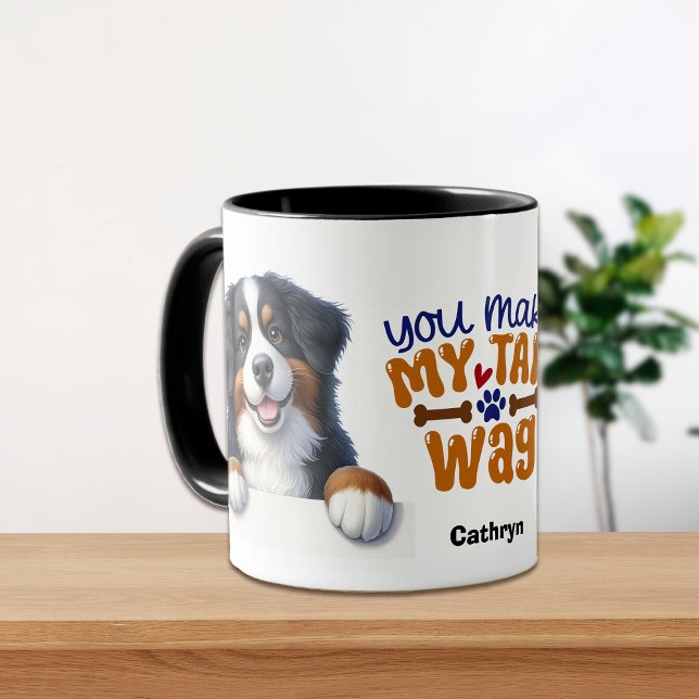 Caneca Bernese Mountain Dog Você Faz Minha Cauda (Criador carregado)