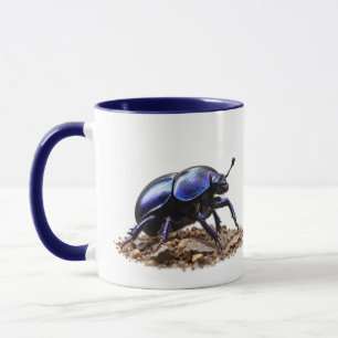 Caneca Besouro Azul Vida Selvagem da Floresta
