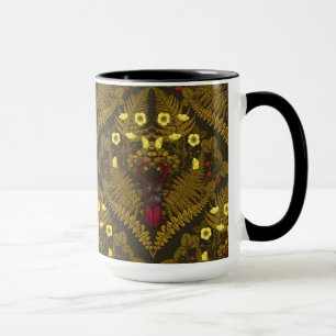 Caneca Besouro-veado e samambaias