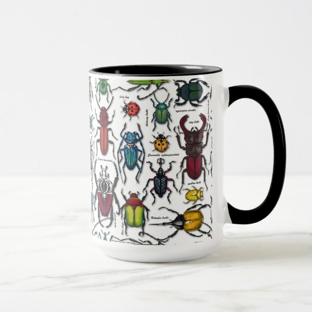 Caneca Besouros em branco (Direita)