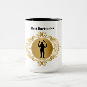 Caneca Best Bartender Mug for Male Barman