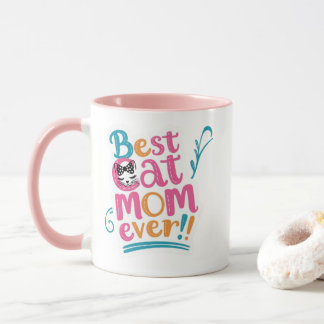 Caneca Best Cat Mom Ever Mug