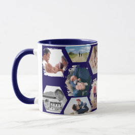 Caneca "Best Dad Since" fotos y fecha personalizable