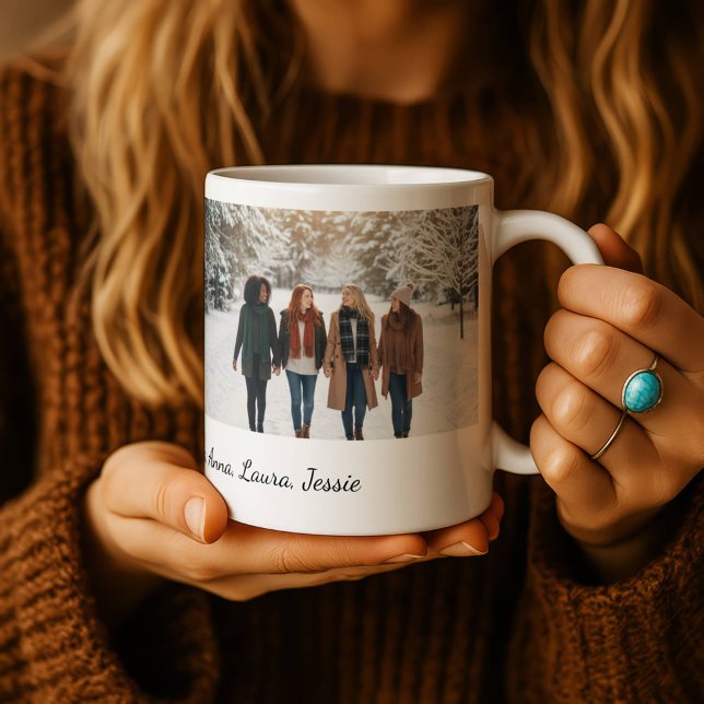 Caneca Best Friends Forever Custom Photo Personalized Cof (Criador carregado)