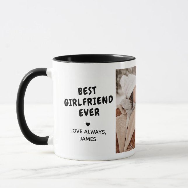 Caneca Best Girlfriend Ever 2-Photo Custom Message (Esquerda)