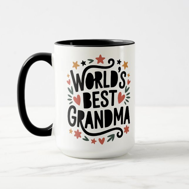 Caneca Best Grandma Ever | Photo Grandparents Day (Esquerda)