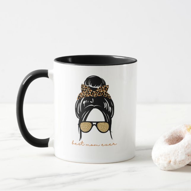 Caneca 'Best Mom Ever' Birthday Mother's Day Gift  (Com Donut)