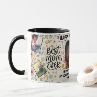 Caneca Best Mom Ever, Mother’s Day 5-Photo Mug Gift 