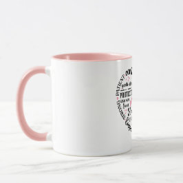 Caneca Best Mum Ever: Mother's Day & Birthday Heart Word
