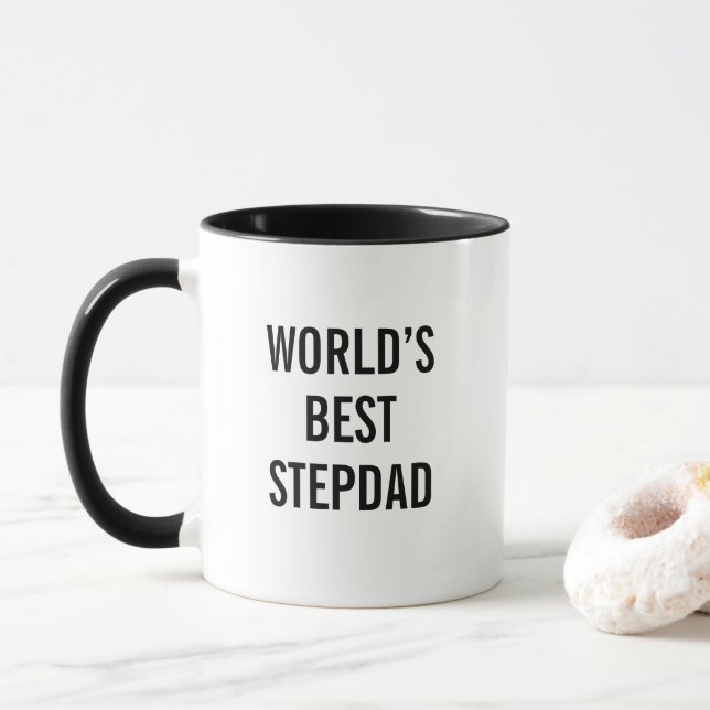 Caneca Best Stepdad Ever Mug Bonus Dad Father's Day Gift (Com Donut)