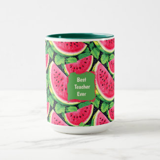 Caneca Best Teacher Ever – Watermelon Combo