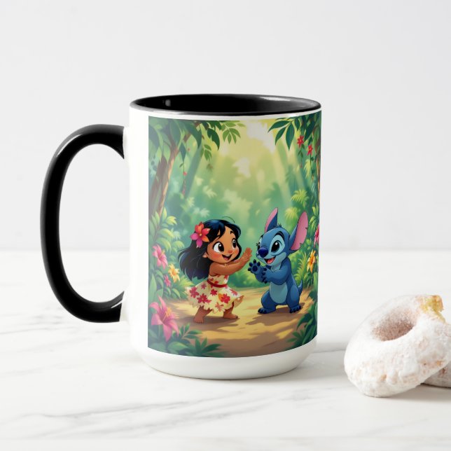 Caneca Beste Freunde fürs Leben – Lilo & Stitch   (Com Donut)