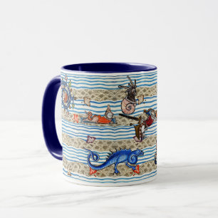CANECA BESTIÁRIO MÉDIO, O MAR MONSTRA ANIMAIS FANTASMAS