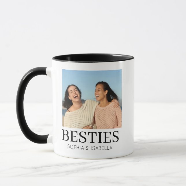 Caneca Besties Photo Mug | Personalized Best Friends Gift (Esquerda)