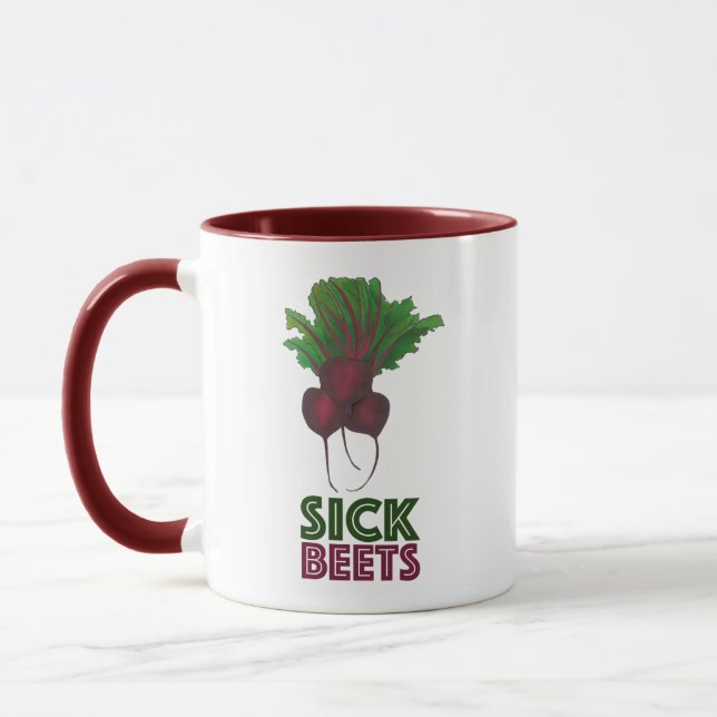 Caneca Beterraba Doente (Beats) Beterraba Vermelha Música (Esquerda)