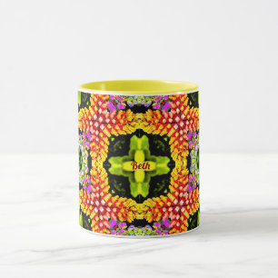 Caneca BETH Personalizado ~ Padrão de Lupins Bonito ~