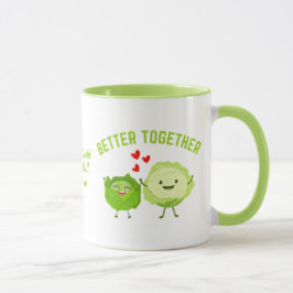 Caneca BETTER TOGETHER Cute Cabbage Valentine Couples