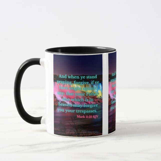 Caneca Bíblia 11:25 KJV Verse Pic Tone Mug (Esquerda)