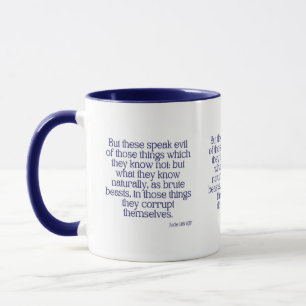 Caneca Bíblia 1:10 KJV Verse Mug De Dois Tons