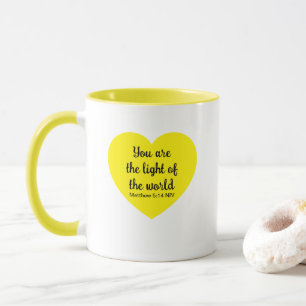 Caneca Bíblia Coração Bonita Versa Palavras de Jesus Amar