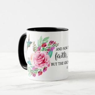 Caneca Bíblia de Escrituras, Religião de Aves Rosa Rosa