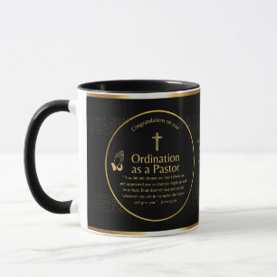 Caneca Bíblia de Pastor Ordenado Recentemente Sagrada Per