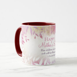 Caneca Bíblia Inspiron - Dia de as mães Floral Rosa Verso