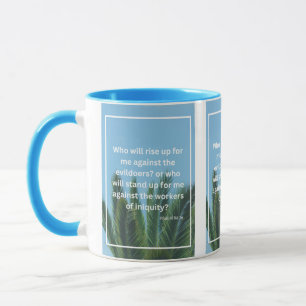 Caneca Bíblia Psalm 94:16 KJV Verse Pic Mug De Dois Tons