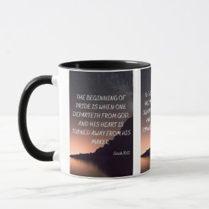 Caneca Bíblia Sirach 10:12 KJV Escritura Pic Com Dois Ton