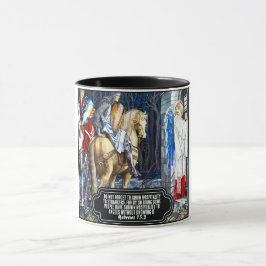 Caneca Bíblia Verse com William Morris Angel Impressão