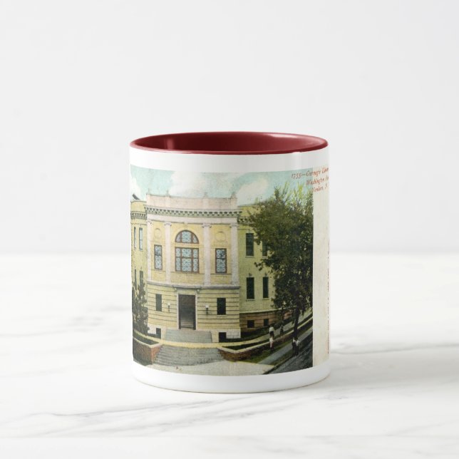 Caneca Biblioteca Carnegie, Yonkers, NY 1906 Vintage (Centro)