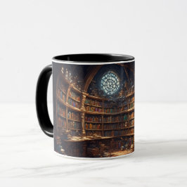 Caneca Biblioteca Encantada Mug - Amantes de Livros Cozy
