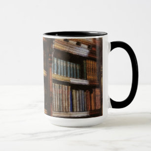 Caneca Biblioteca Medieval e Livros de Antiguidade Design
